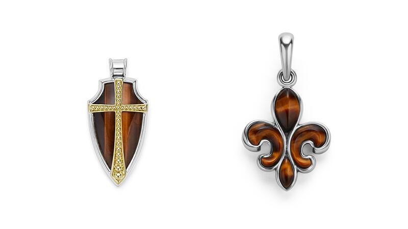 Lagos Anthem tiger eye amulet for men
